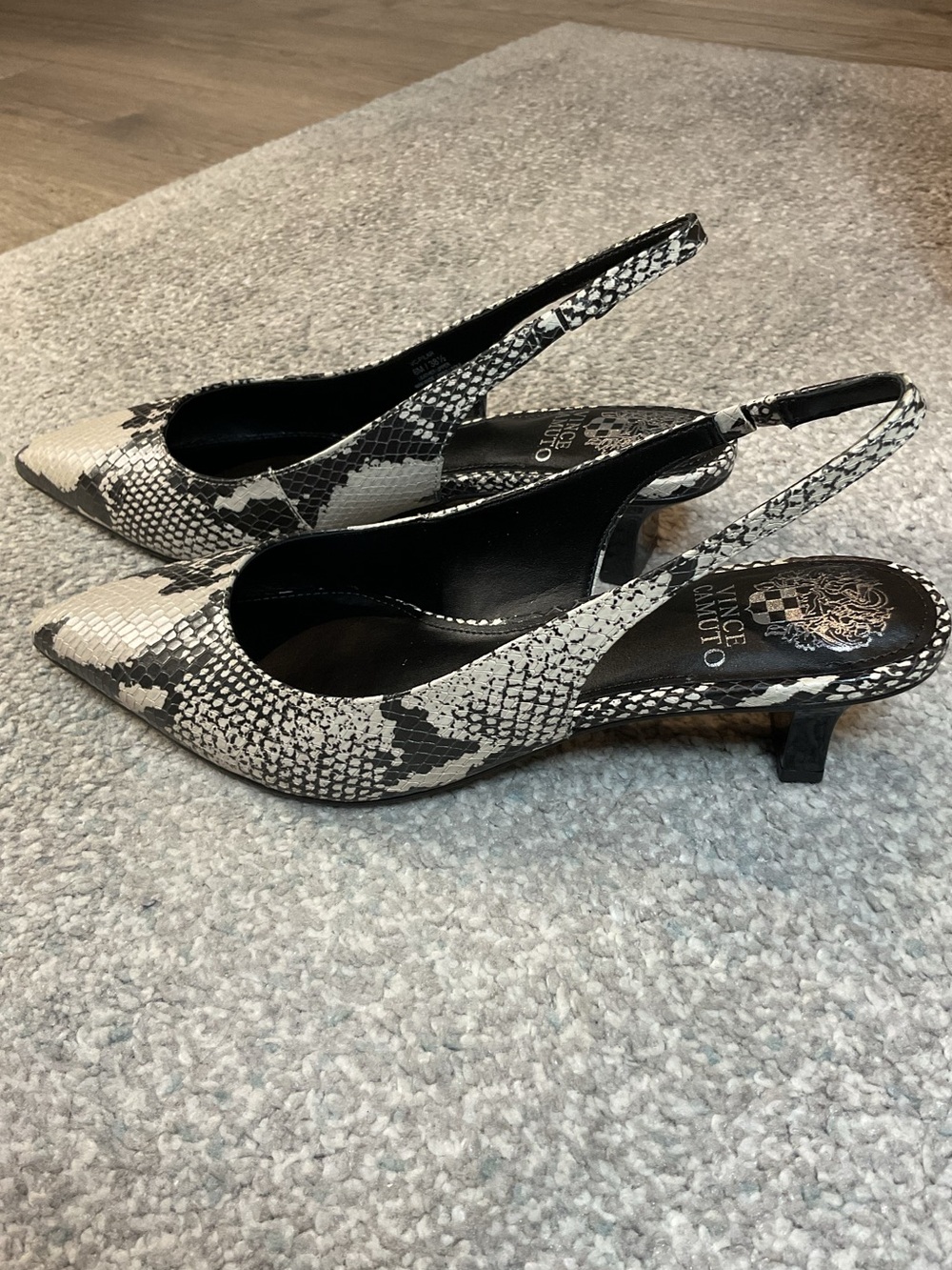 Vince Camuto Pilar Snakeskin Slingback Kitten Heel Pumps - Size 8M (NIB) - Picture 6 of 14